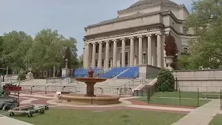 Students react after Columbia cancels university-wide commencement due to protests