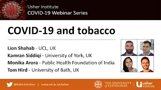 Webinar 9: COVID-19 and Tobacco: Integrating communicable and non-communicable disease responses