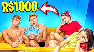 O ÚLTIMO A SAIR DA BANHEIRA GANHA 1000 REAIS! Com Maria Nicolly e Maria Emanuelly •Irmãos Scribel•