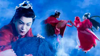 Prince is about to be defeated by the devil, Cinderella sacrifices herself to defeat the devil