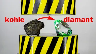Hydraulische Presse verwandelt Graphit in Diamant