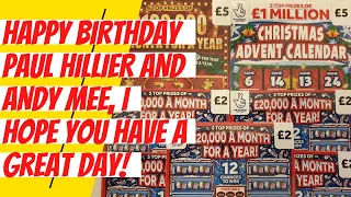 Happy Birthday Andy Mee and Paul Hillier, I hope you enjoy these Lotto Scratch Cards on your big day