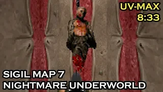 Doom: Sigil Map 7 "Nightmare Underworld" UV-Max in 8:33