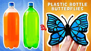 Plastic Bottle Butterfly Craft | Easy Butterflies Recycling Craft