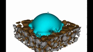 Water penetration in stratified porous medium