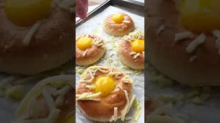 smart bagel easy recipe #shorts #bakedeggs #asmr #food #bagels