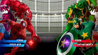 Venom & Spider-Man Vs Venom & Captain America [Very Hard AI] | Marvel vs Capcom: Infinite