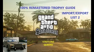 GTA San Andreas: The Definitive Edition: Import/Export List 2 - Stafford - Queens