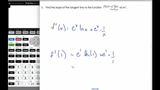 IB MAI HL - 10.06.4 Exponential and Logarithm Derivative - Example