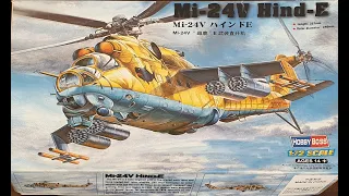 Ми-24В"Крокодил" сборная модель вертолета 1/72. Scale model helicopter Mi-24V Hind-E HobbyBoss 1/72.