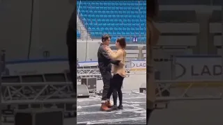 Dimash and the girl from rehearsal to the result.