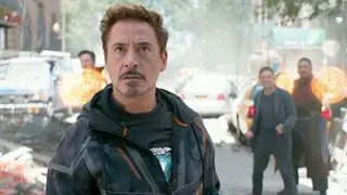 Iron Man nano tech suit up scene in Avengers: Infinity War