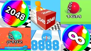 All levels Ball Run 2048 Merge Number / Crowd Number 3D / 2048 Run 3D / Ball Run Infinity gameplay
