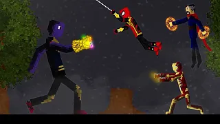 Thanos vs Avengers (Spiderman, Doctor Strange, Ironman) in People Playground