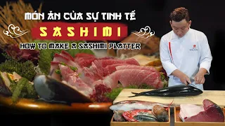 Cách làm SASHIMI [ Cá Ngừ Vây Xanh, Hamachi, Madai, Kinmedai] | Eddie Cương Nguyễn #28