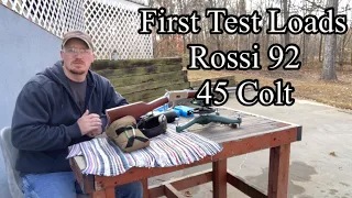 First Test Loads with the Rossi 92, 45 Colt