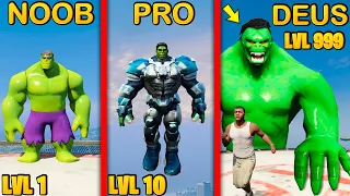 ATUALIZEI o HULK FRACO até o HULK DEUS no GTA 5 ! (ÉPICO)