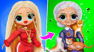 Богатая vs бедная бабушка / 10 идей для кукол ЛОЛ Сюрприз