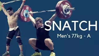 World Weightlifting Championships 2017 : Men's 77kg SNATCH - Warmup Room