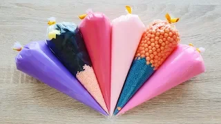 Making Slime Piping Bags - Satisfying Crunchy Slime #24