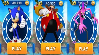 Sonic Dash - SONIC vs EGGMAN vs ZAZZ - All Characters Unlocked and Boss Fight Walkthrough