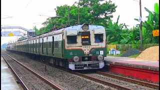 Vintage patrolling special EMU local train quickly accelerating || Eastern railway