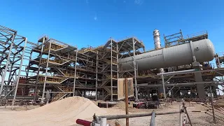 Inside Oil Refinery Construction