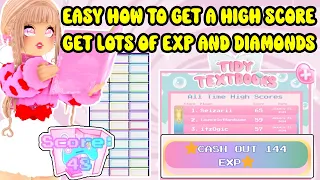 EASY How To Always Get A High Score In Tidy Textbooks Get Lots EXP And Diamonds Royale High Pro Tips