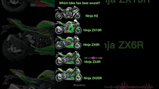 ninja bike sound | comment your favourite bike #shorts #subscribe #kawasaki #h2 #zx10r #zx25r #zx6r