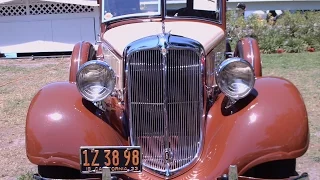 1933 Chrysler 6 Four Door Sedan BrownTan MtDoraLakesideInn050915