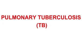 Paediatrics - bronchiolitis and pulmonary tuberculosis