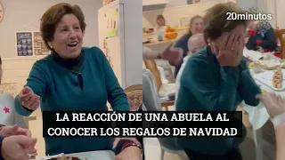 La VIRAL reacción de una abuela al conocer los regalos de su familia por el amigo invisible