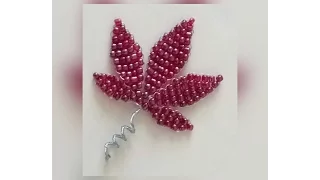 Beaded Ornaments:  "Decorative Leaf"