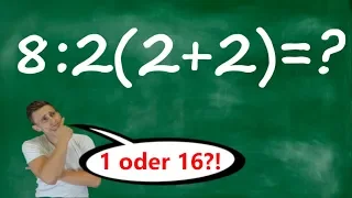 Mathe-Aufgabe | 8 : 2 (2+2) | Was ist die Lösung?  |  LehrerBros