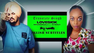 Sidhu Moosewala Lovesick English Translation/ Subtitles | No Name (Reaction) 💛