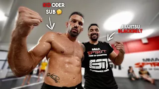 3 Tage Vorbereitung eines MMA Kämpfers | Tag 3 JiuJitsu & Pratzen