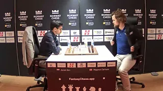 MISS WIN!! Anish Giri vs Magnus Carlsen || Norway Blitz Chess 2023 - R1