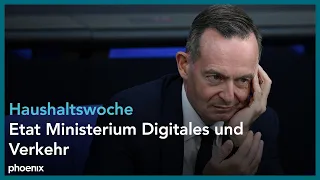 Haushaltswoche: Debatte zum Etat für das Ministerium für Digitales und Verkehr am 06.09.23