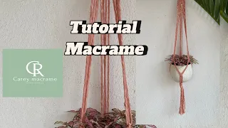 Tutorial PORTA MACETAS DE MACRAMÉ🪴🧶 (facil y sencillo)