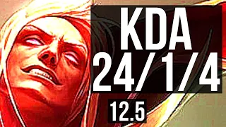 VLADIMIR vs IRELIA (MID) | 24/1/4, 8 solo kills, Legendary, 1.7M mastery | EUW Master | 12.5