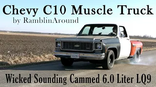 Chevy C10 Muscle Truck - Burnouts, Acceleration, and Walkaround - Cammed 6.0 Liter LS
