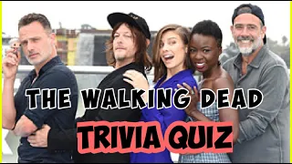 The cast playing TWD trivia - The Walking Dead