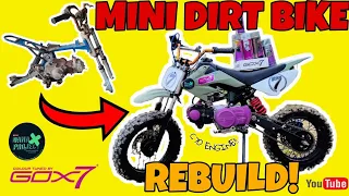 Mini Dirt Bike Rebuild | GOX7 | ASMR Time Lapse - Small Motocross Restoration with HONDA Cub ENGINE!