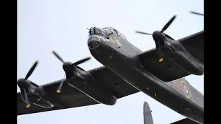 AVRO LANCASTER B1 FLY-BY AT THE LMA RAF COSFORD RC MODEL SHOW LINE - TBOBBORAP1 - 2022