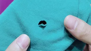 The easiest way to repair a hole on a t-shirt in a beautiful and simple way