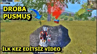 İLK KEZ EDİTSİZ VİDEO ! DROBA PUSMUŞ ADAM  SOLO VS SQUAD PUBG MOBİLE