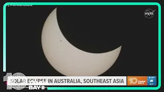 Rare hybrid solar eclipse wows Australia, Southeast Asia