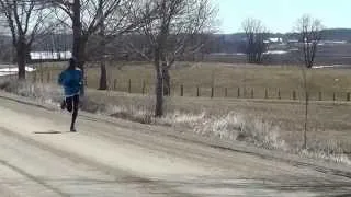 Wesley Korir on the Harvest Half course