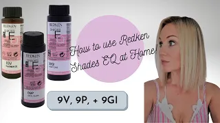 BEST REDKEN SHADES EQ TONER FORMULA FOR BRIGHT BLONDES. At home application and technique.