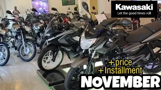 Kawasaki Motorcycle Price Update - SRP - Installment Downpayment & Monthly,  for Month of November